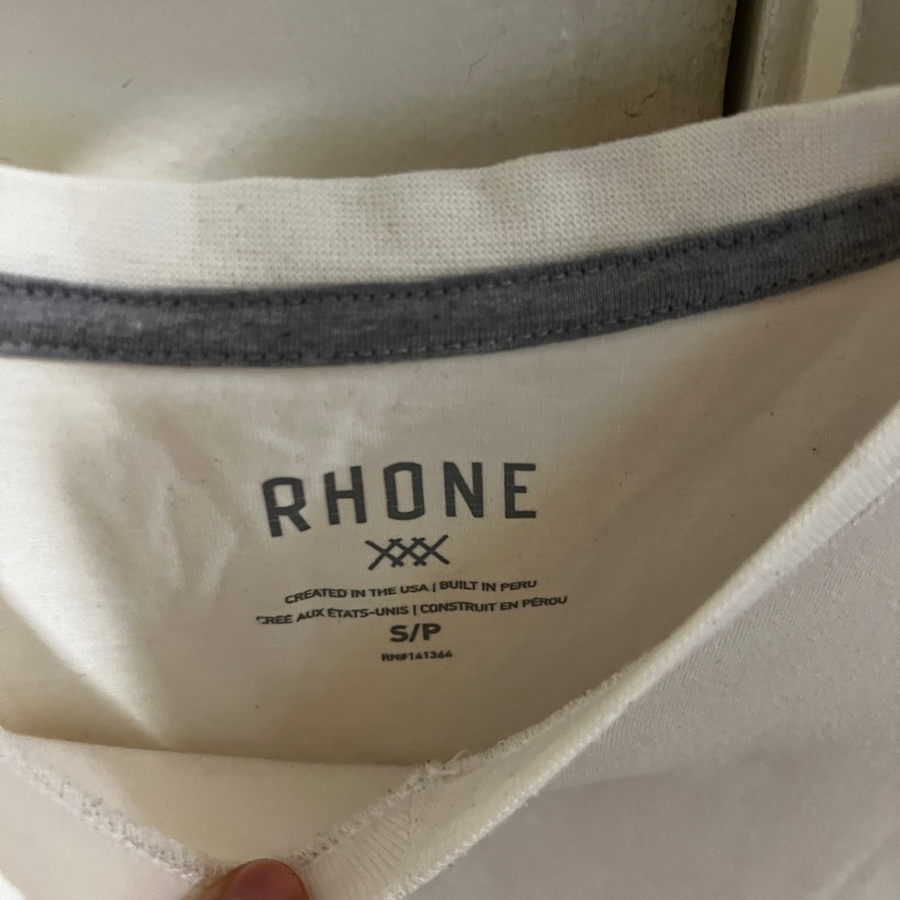 Rhone Classic White and Gray v-Neck, Mens Small, set of 2!